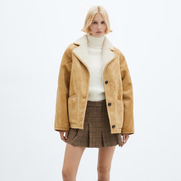 Mango Brown Plaid Mini Skirt - Picture 2 of 6